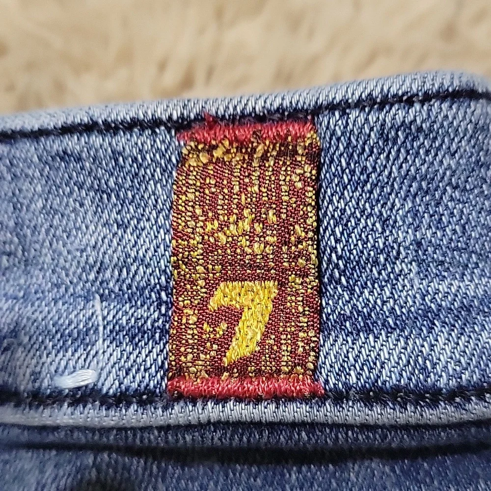 🌞7 For All Mankind Jeans Cropped Boot Sz 30 - Picture 7 of 11